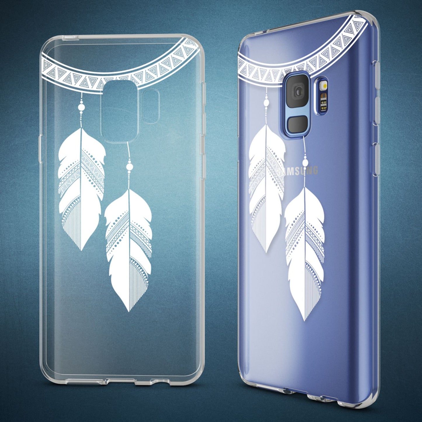 NALIA Handyhülle kompatibel mit Samsung Galaxy S9, Slim Silikon Motiv Case Crystal Schutzhülle Dünn Durchsichtig, Etui Handy-Tasche Back-Cover Transparent Bumper