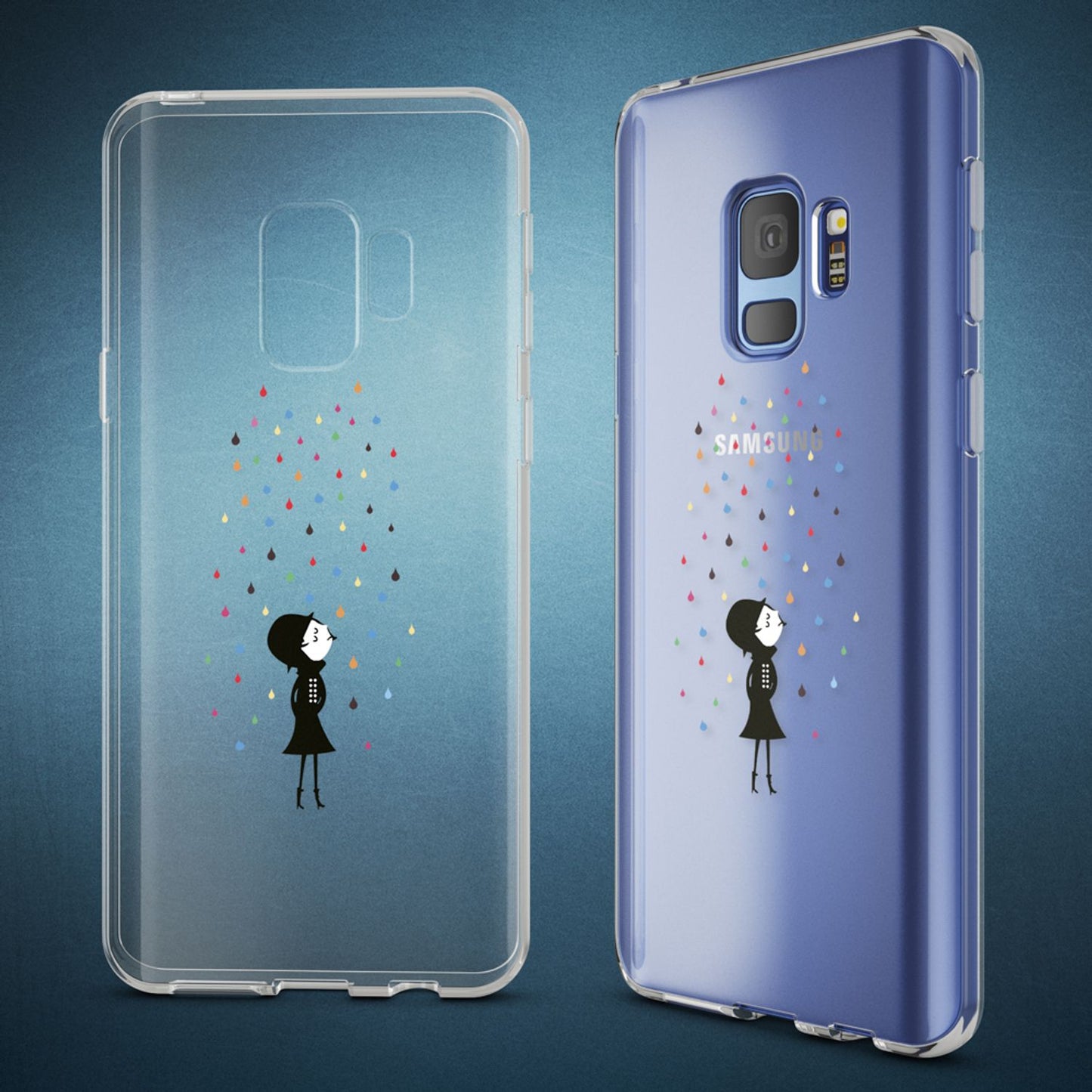 NALIA Handyhülle kompatibel mit Samsung Galaxy S9, Slim Silikon Motiv Case Crystal Schutzhülle Dünn Durchsichtig, Etui Handy-Tasche Back-Cover Transparent Bumper