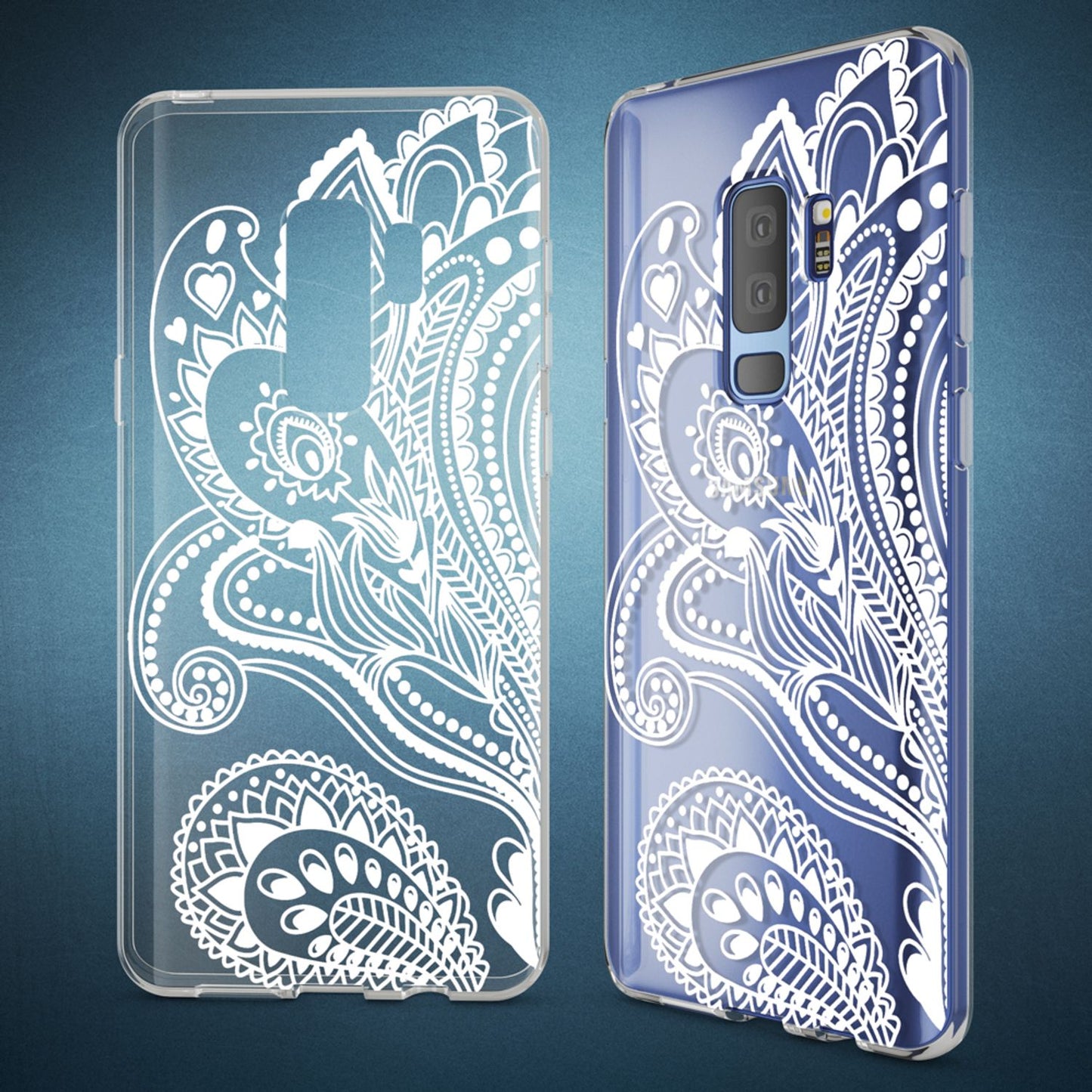 NALIA Handyhülle kompatibel mit Samsung Galaxy S9 Plus, Slim Silikon Motiv Case Crystal Schutzhülle Dünn Durchsichtig, Etui Handy-Tasche Back-Cover Transparent Bumper