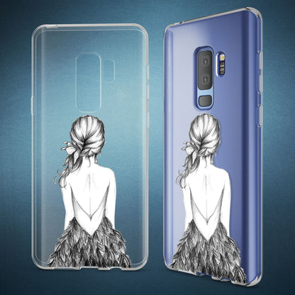 NALIA Handyhülle kompatibel mit Samsung Galaxy S9 Plus, Slim Silikon Motiv Case Crystal Schutzhülle Dünn Durchsichtig, Etui Handy-Tasche Back-Cover Transparent Bumper