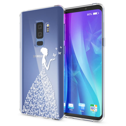 NALIA Handyhülle kompatibel mit Samsung Galaxy S9 Plus, Slim Silikon Motiv Case Crystal Schutzhülle Dünn Durchsichtig, Etui Handy-Tasche Back-Cover Transparent Bumper