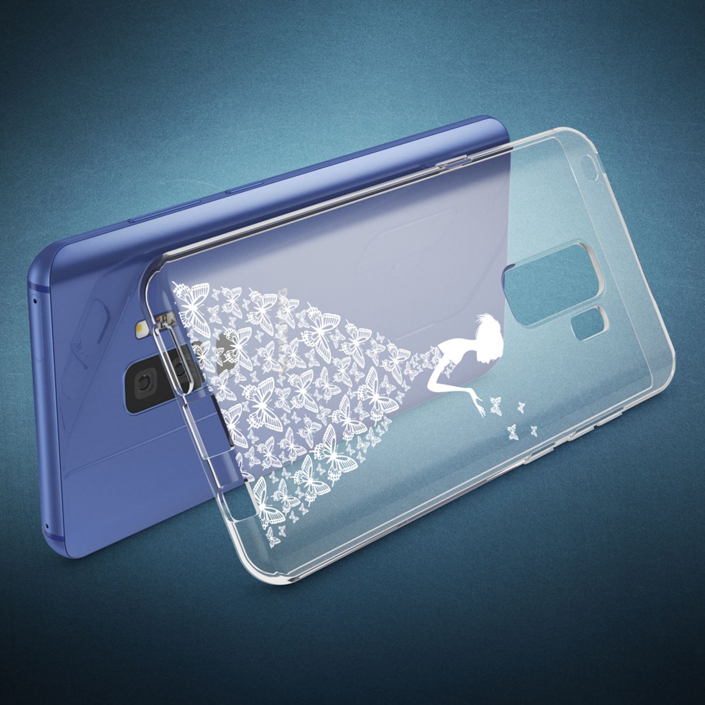 NALIA Handyhülle kompatibel mit Samsung Galaxy S9 Plus, Slim Silikon Motiv Case Crystal Schutzhülle Dünn Durchsichtig, Etui Handy-Tasche Back-Cover Transparent Bumper