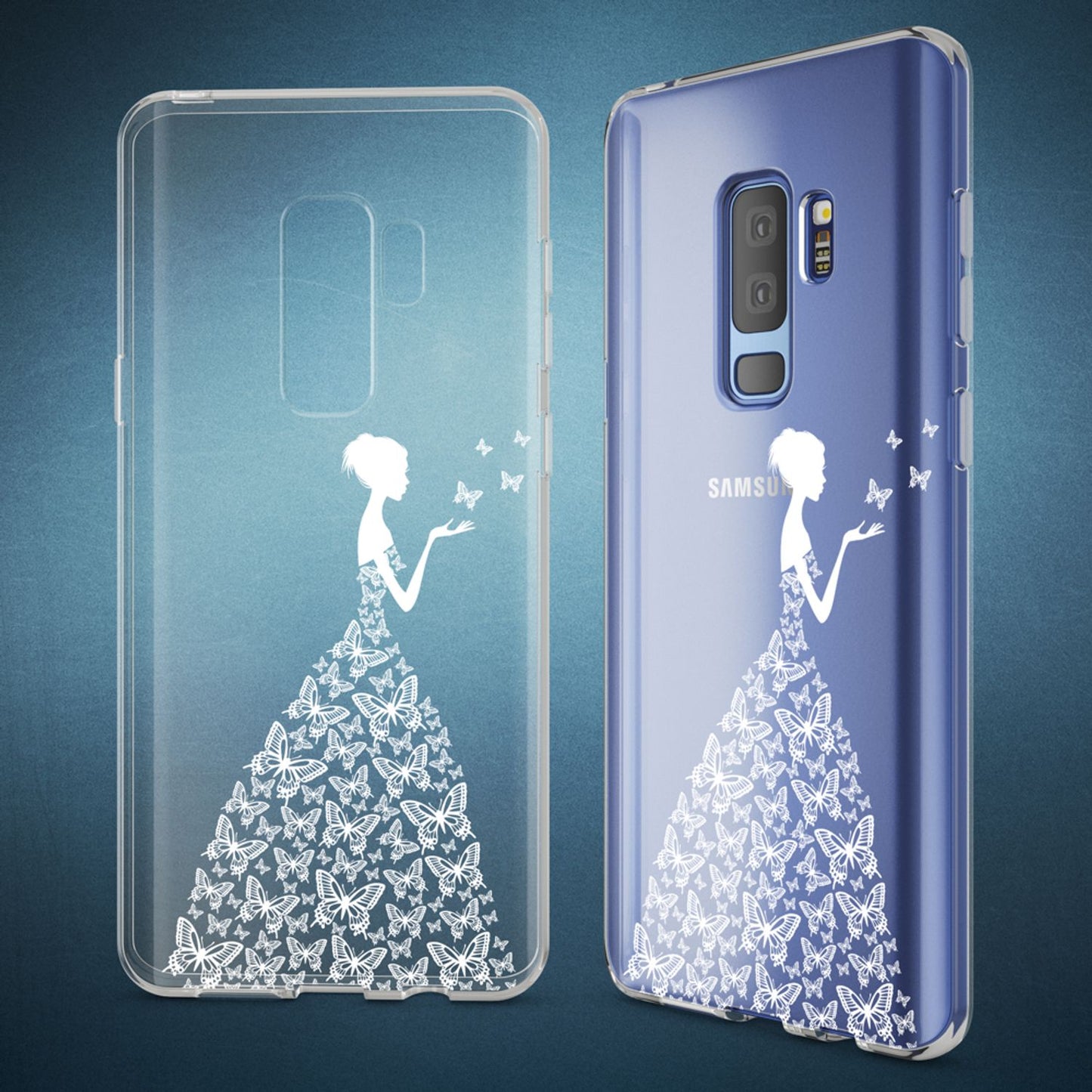NALIA Handyhülle kompatibel mit Samsung Galaxy S9 Plus, Slim Silikon Motiv Case Crystal Schutzhülle Dünn Durchsichtig, Etui Handy-Tasche Back-Cover Transparent Bumper