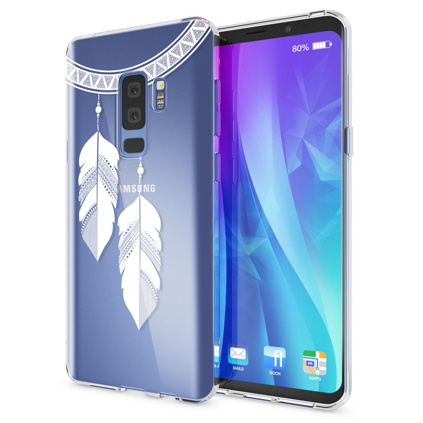 NALIA Handyhülle kompatibel mit Samsung Galaxy S9 Plus, Slim Silikon Motiv Case Crystal Schutzhülle Dünn Durchsichtig, Etui Handy-Tasche Back-Cover Transparent Bumper