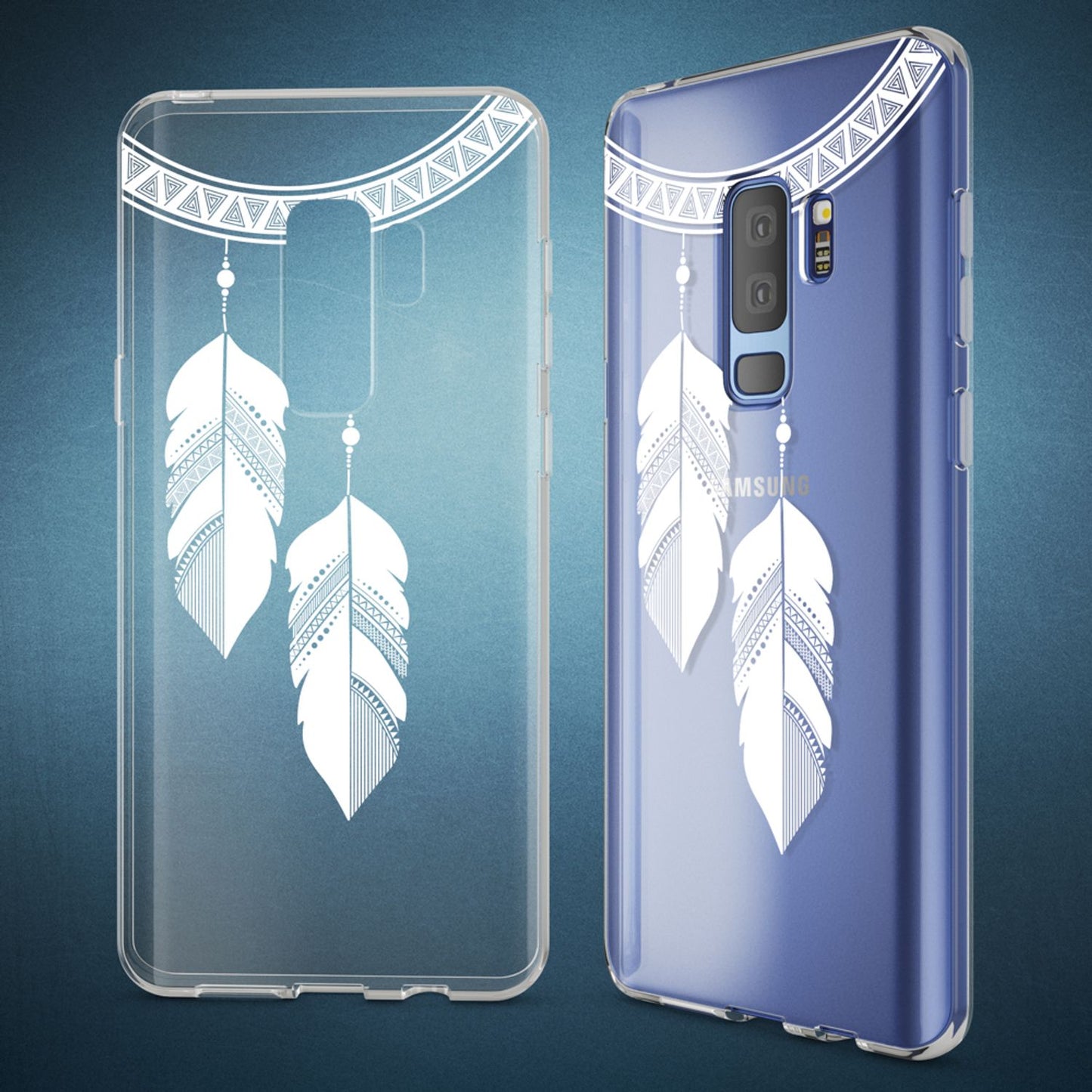 NALIA Handyhülle kompatibel mit Samsung Galaxy S9 Plus, Slim Silikon Motiv Case Crystal Schutzhülle Dünn Durchsichtig, Etui Handy-Tasche Back-Cover Transparent Bumper