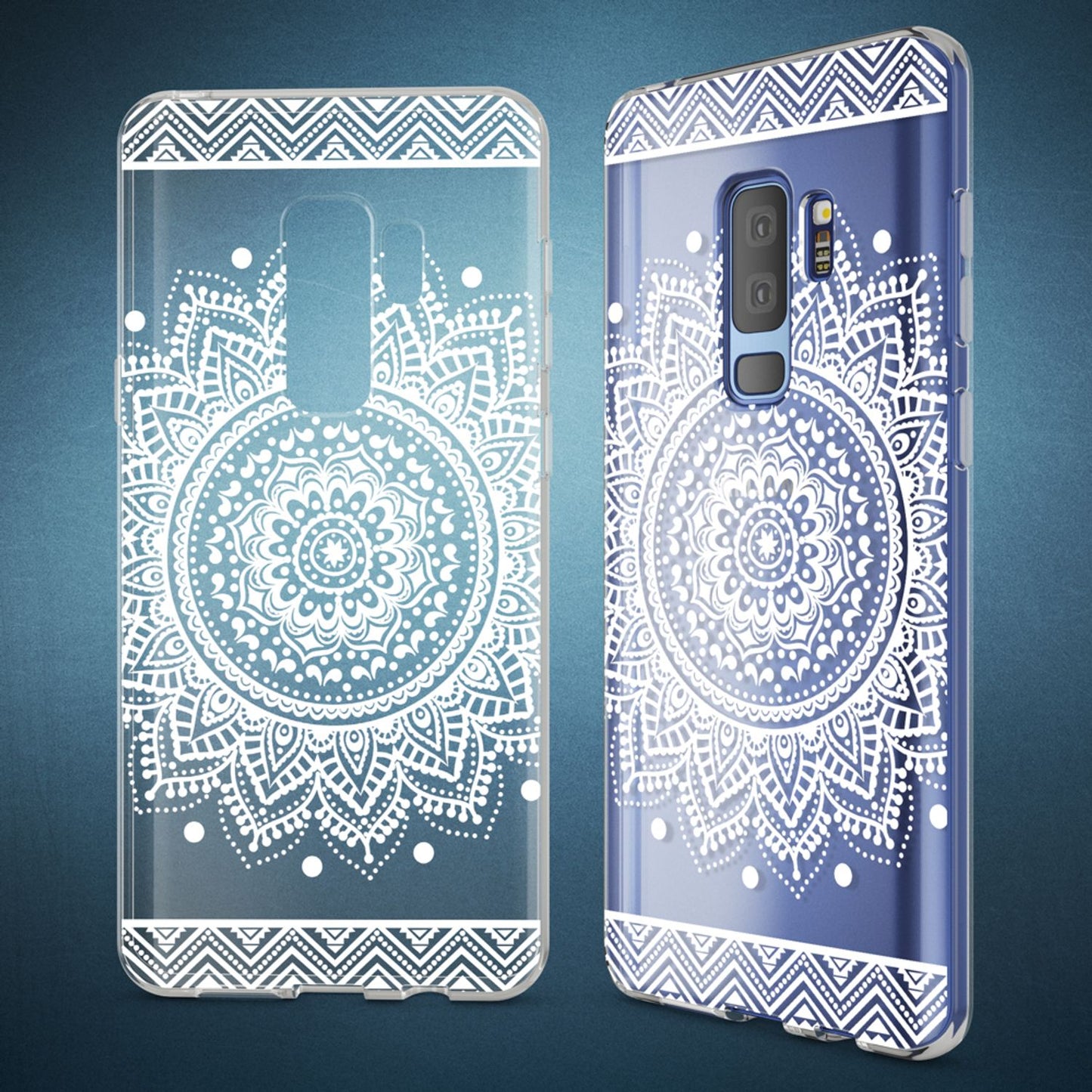 NALIA Handyhülle kompatibel mit Samsung Galaxy S9 Plus, Slim Silikon Motiv Case Crystal Schutzhülle Dünn Durchsichtig, Etui Handy-Tasche Back-Cover Transparent Bumper