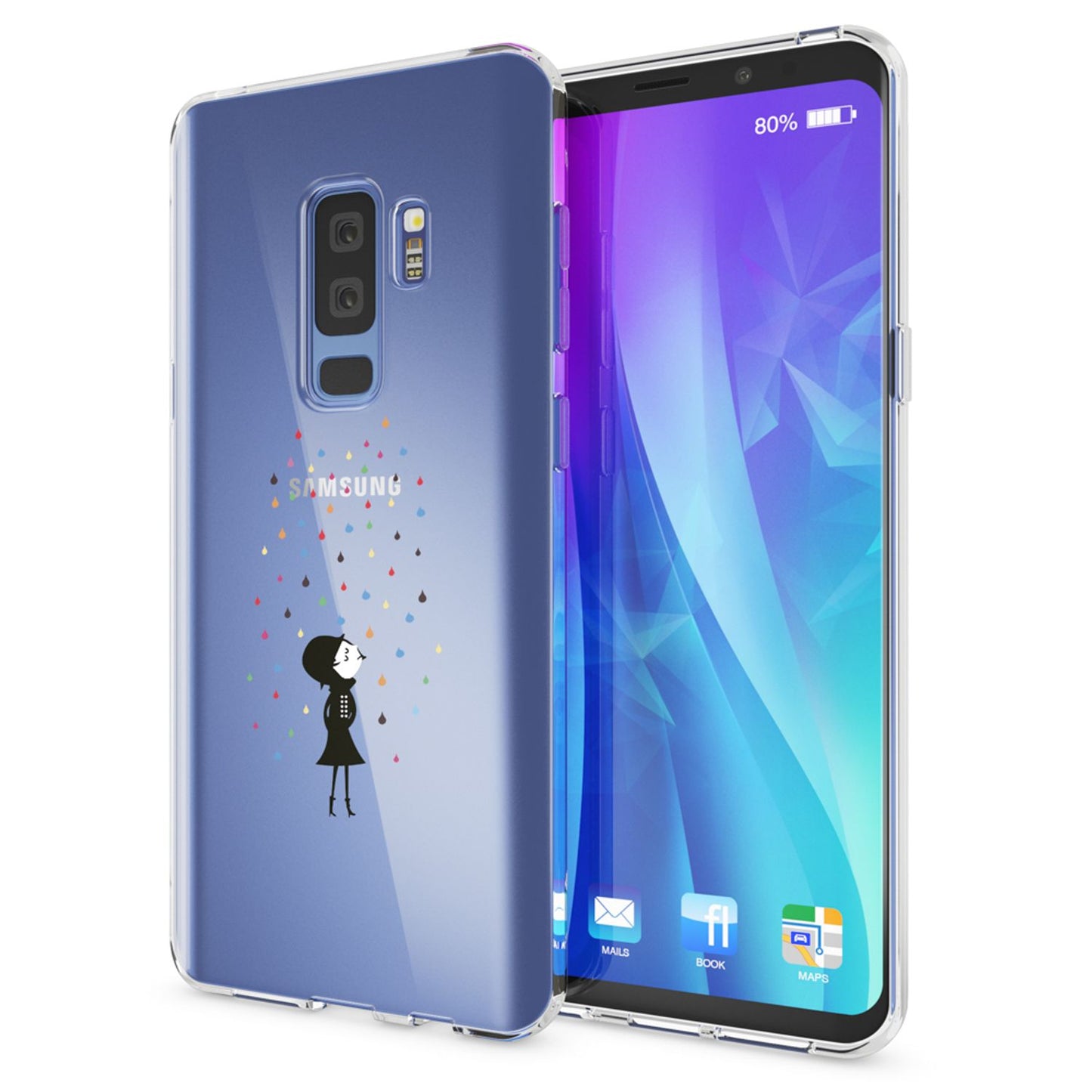 NALIA Handyhülle kompatibel mit Samsung Galaxy S9 Plus, Slim Silikon Motiv Case Crystal Schutzhülle Dünn Durchsichtig, Etui Handy-Tasche Back-Cover Transparent Bumper