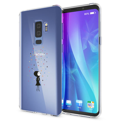 NALIA Handyhülle kompatibel mit Samsung Galaxy S9 Plus, Slim Silikon Motiv Case Crystal Schutzhülle Dünn Durchsichtig, Etui Handy-Tasche Back-Cover Transparent Bumper