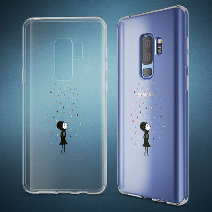 NALIA Handyhülle kompatibel mit Samsung Galaxy S9 Plus, Slim Silikon Motiv Case Crystal Schutzhülle Dünn Durchsichtig, Etui Handy-Tasche Back-Cover Transparent Bumper