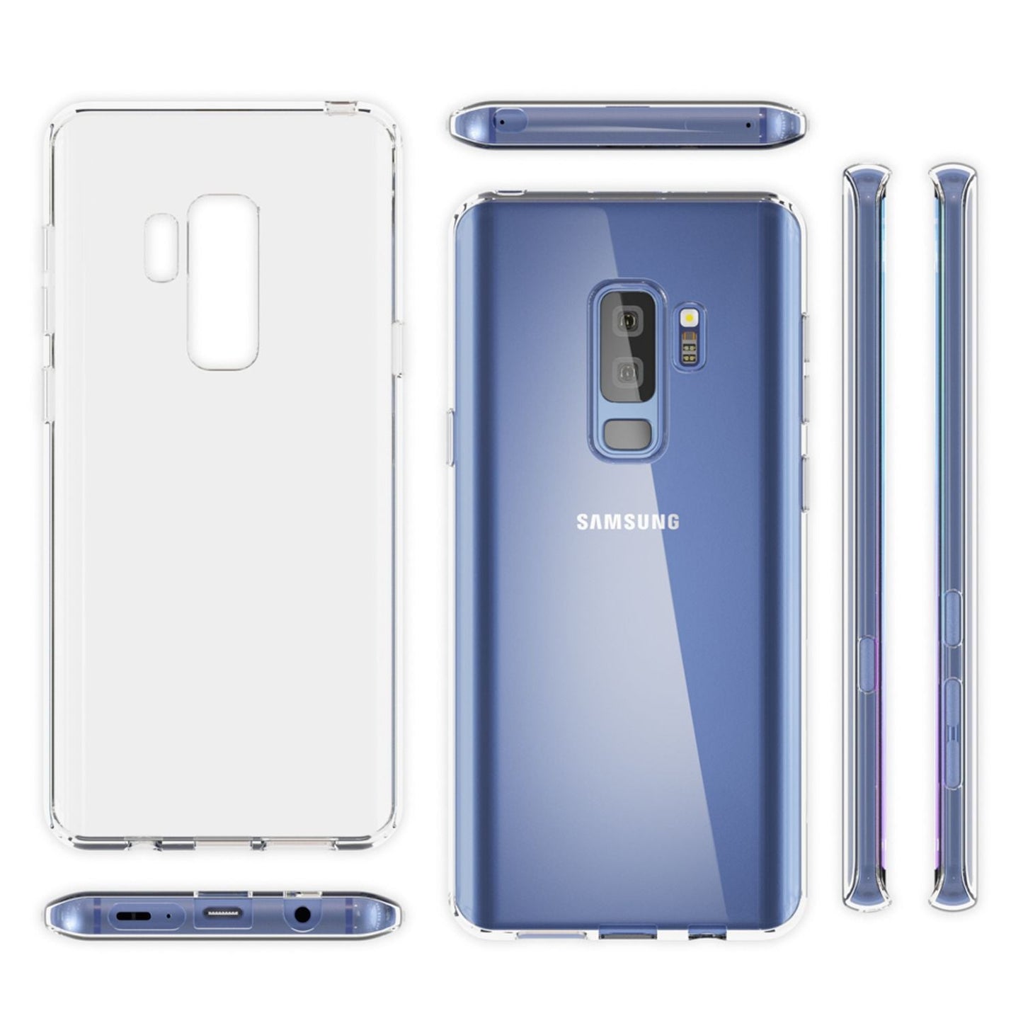 NALIA Handyhülle kompatibel mit Samsung Galaxy S9 Plus, Slim Silikon Motiv Case Crystal Schutzhülle Dünn Durchsichtig, Etui Handy-Tasche Back-Cover Transparent Bumper