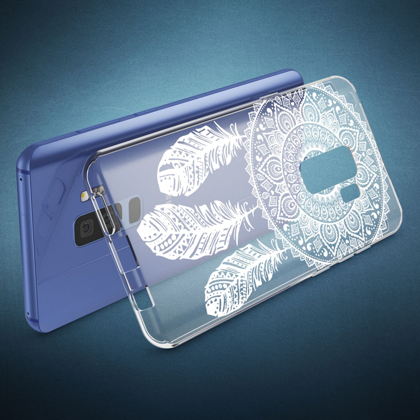 NALIA Handyhülle kompatibel mit Samsung Galaxy S9 Plus, Slim Silikon Motiv Case Crystal Schutzhülle Dünn Durchsichtig, Etui Handy-Tasche Back-Cover Transparent Bumper