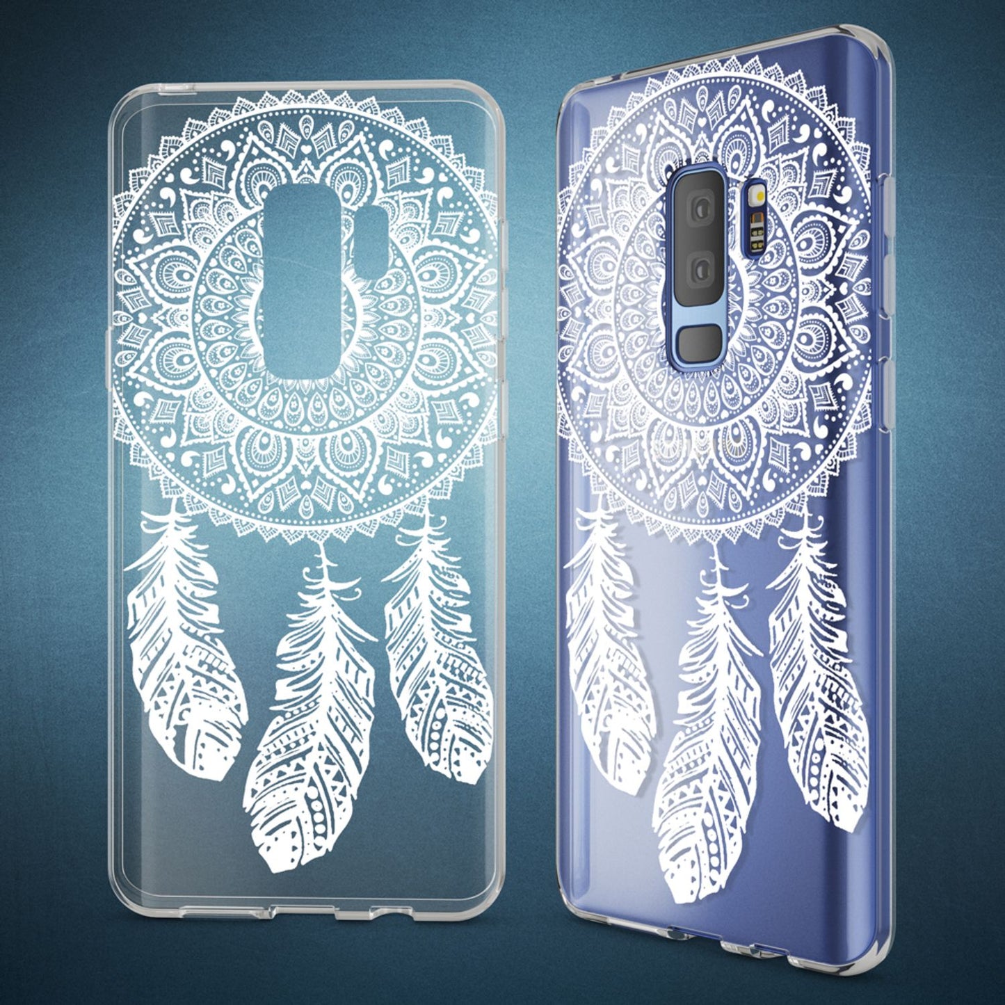 NALIA Handyhülle kompatibel mit Samsung Galaxy S9 Plus, Slim Silikon Motiv Case Crystal Schutzhülle Dünn Durchsichtig, Etui Handy-Tasche Back-Cover Transparent Bumper
