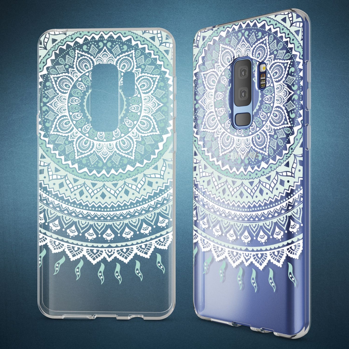 NALIA Handyhülle kompatibel mit Samsung Galaxy S9 Plus, Slim Silikon Motiv Case Crystal Schutzhülle Dünn Durchsichtig, Etui Handy-Tasche Back-Cover Transparent Bumper