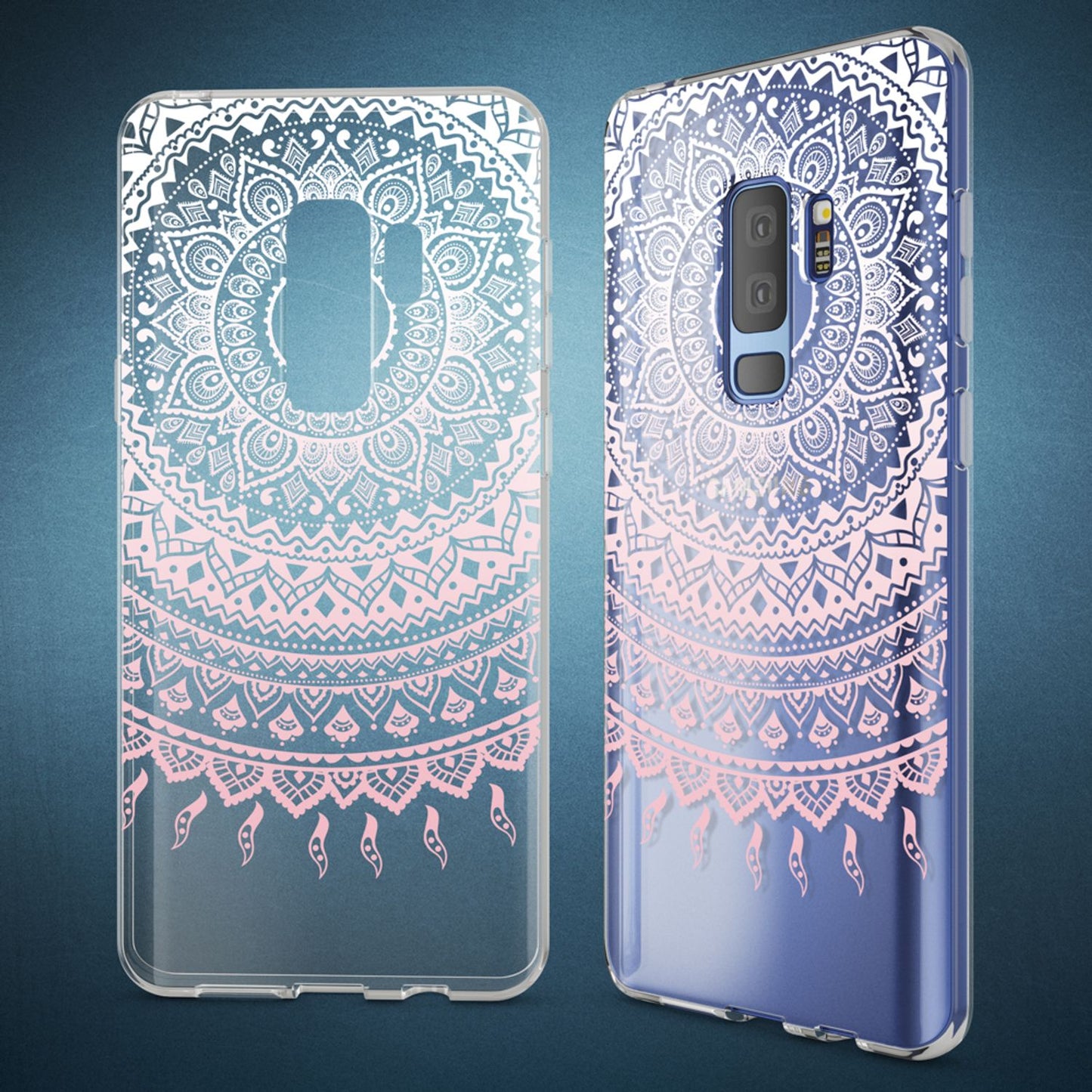 NALIA Handyhülle kompatibel mit Samsung Galaxy S9 Plus, Slim Silikon Motiv Case Crystal Schutzhülle Dünn Durchsichtig, Etui Handy-Tasche Back-Cover Transparent Bumper