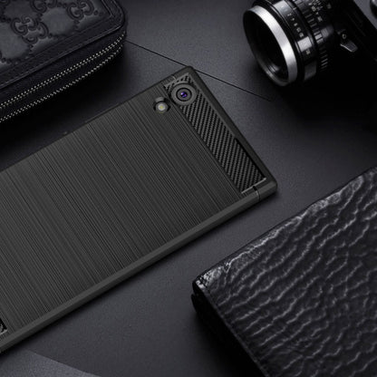 NALIA Silikonhülle für Sony Xperia XA1 Ultra – Rutschfest & Matt – VORTEX (Gebürstete Optik & Carbon Design) – Marke aus Berlin