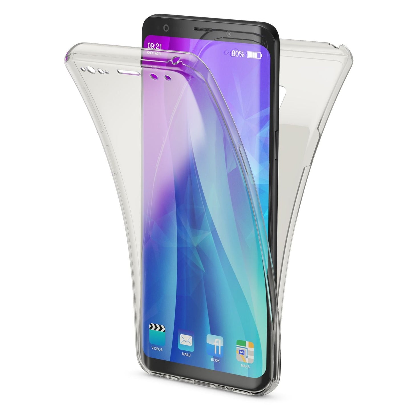 NALIA 360 Grad Hülle kompatibel mit Samsung Galaxy S9, Full Cover vorne & hinten Rundum Doppel-Schutz, Dünnes Ganzkörper Case Silikon Etui, Transparenter Displayschutz & Rückseite