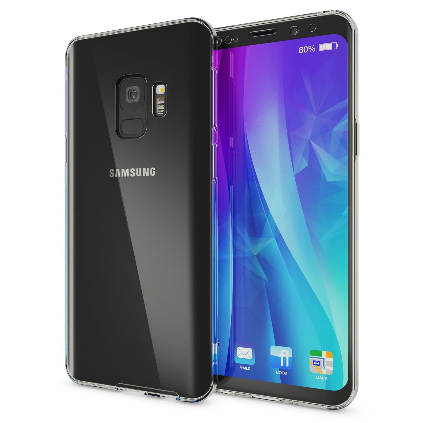 NALIA 360 Grad Hülle kompatibel mit Samsung Galaxy S9, Full Cover vorne & hinten Rundum Doppel-Schutz, Dünnes Ganzkörper Case Silikon Etui, Transparenter Displayschutz & Rückseite