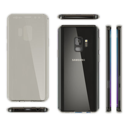 NALIA 360 Grad Hülle kompatibel mit Samsung Galaxy S9, Full Cover vorne & hinten Rundum Doppel-Schutz, Dünnes Ganzkörper Case Silikon Etui, Transparenter Displayschutz & Rückseite