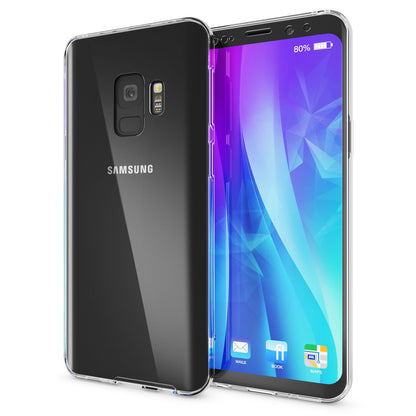 NALIA 360 Grad Hülle kompatibel mit Samsung Galaxy S9, Full Cover vorne & hinten Rundum Doppel-Schutz, Dünnes Ganzkörper Case Silikon Etui, Transparenter Displayschutz & Rückseite