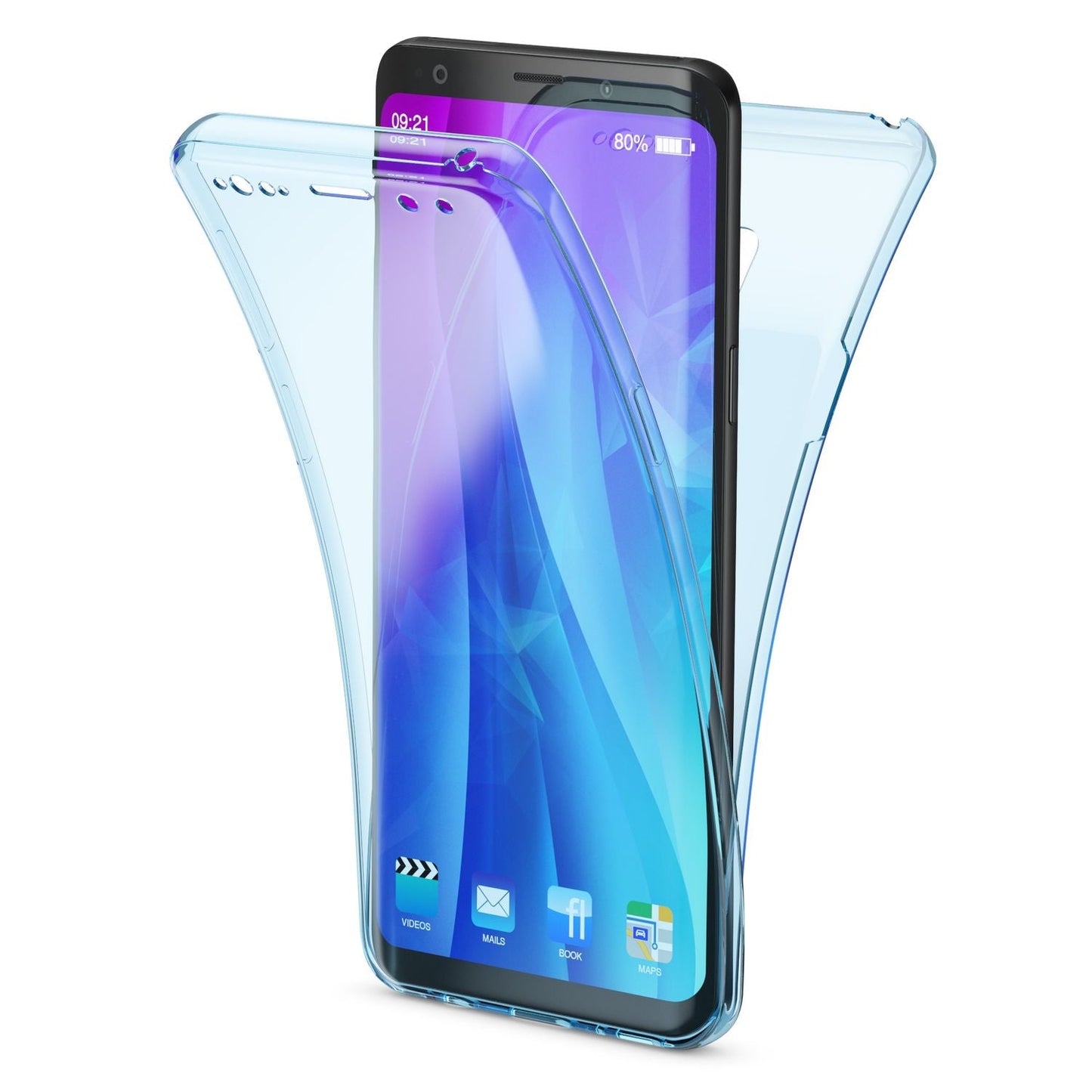 NALIA 360 Grad Hülle kompatibel mit Samsung Galaxy S9, Full Cover vorne & hinten Rundum Doppel-Schutz, Dünnes Ganzkörper Case Silikon Etui, Transparenter Displayschutz & Rückseite