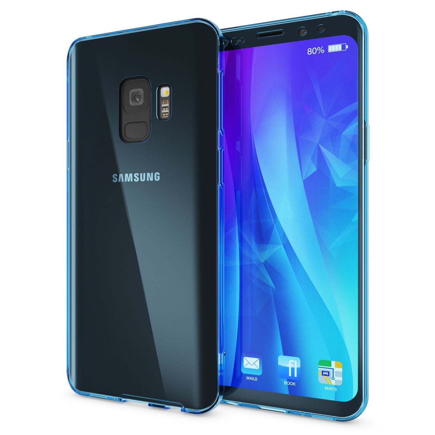 NALIA 360 Grad Hülle kompatibel mit Samsung Galaxy S9, Full Cover vorne & hinten Rundum Doppel-Schutz, Dünnes Ganzkörper Case Silikon Etui, Transparenter Displayschutz & Rückseite