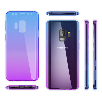 NALIA 360 Grad Hülle kompatibel mit Samsung Galaxy S9, Full Cover vorne & hinten Rundum Doppel-Schutz, Dünnes Ganzkörper Case Silikon Etui, Transparenter Displayschutz & Rückseite