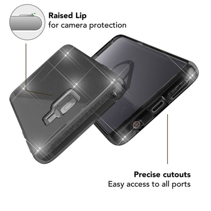 NALIA Glitzerhülle für Samsung Galaxy S9 – Funkelnder Glitzer-Look & Grip – SHINEPOP (Silikon Case) – Marke aus Berlin