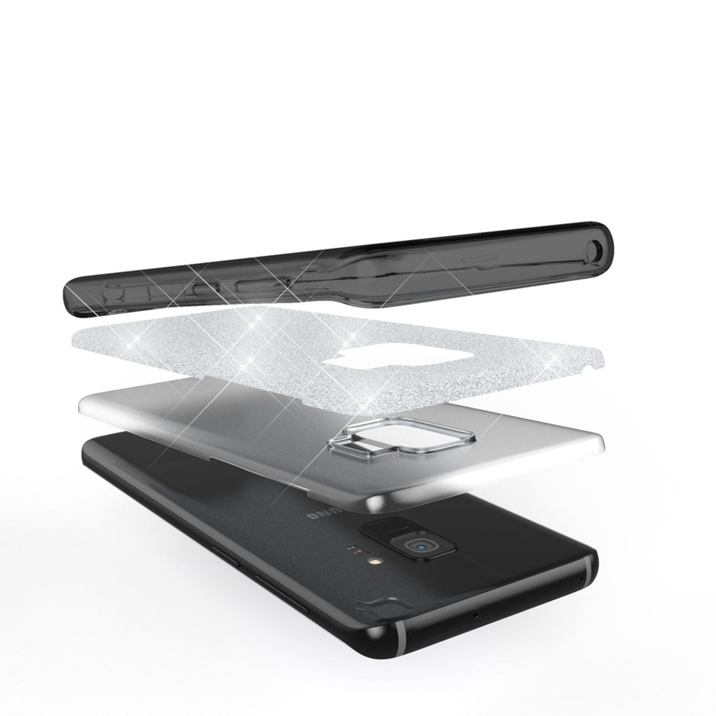 NALIA Glitzerhülle für Samsung Galaxy S9 – Funkelnder Glitzer-Look & Grip – SHINEPOP (Silikon Case) – Marke aus Berlin