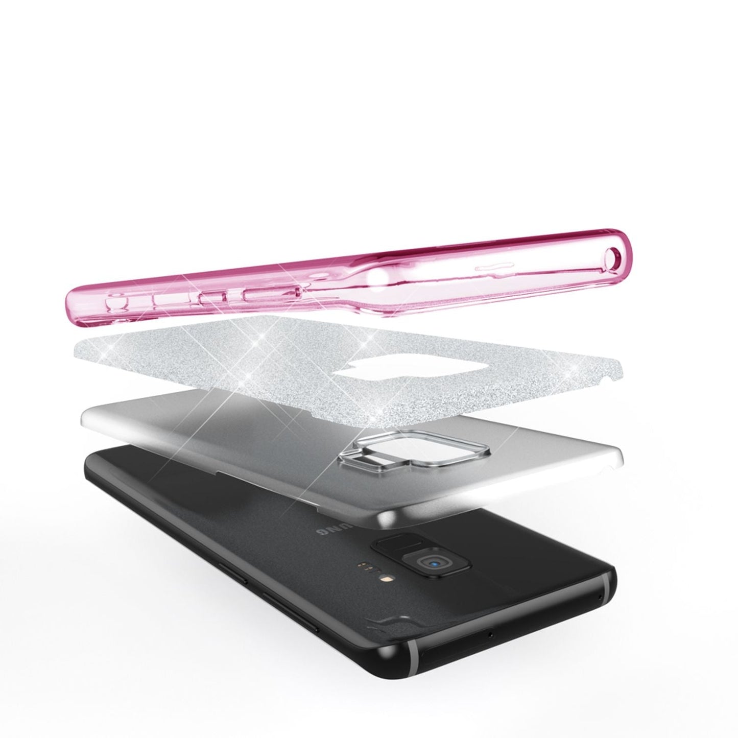 NALIA Glitzerhülle für Samsung Galaxy S9 – Funkelnder Glitzer-Look & Grip – SHINEPOP (Silikon Case) – Marke aus Berlin