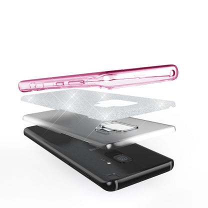 NALIA Glitzerhülle für Samsung Galaxy S9 – Funkelnder Glitzer-Look & Grip – SHINEPOP (Silikon Case) – Marke aus Berlin