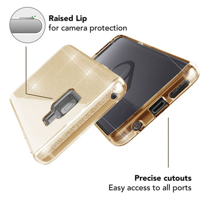 NALIA Glitzerhülle für Samsung Galaxy S9 – Funkelnder Glitzer-Look & Grip – SHINEPOP (Silikon Case) – Marke aus Berlin