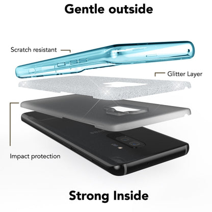 NALIA Glitzerhülle für Samsung Galaxy S9 Plus – Funkelnder Glitzer-Look & Grip – SHINEPOP (Silikon Case) – Marke aus Berlin