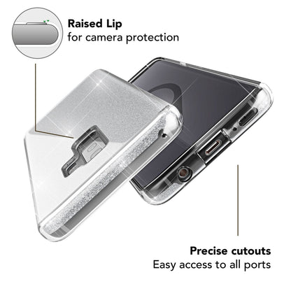 NALIA Glitzerhülle für Samsung Galaxy S9 Plus – Funkelnder Glitzer-Look & Grip – SHINEPOP (Silikon Case) – Marke aus Berlin
