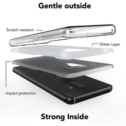 NALIA Glitzerhülle für Samsung Galaxy S9 Plus – Funkelnder Glitzer-Look & Grip – SHINEPOP (Silikon Case) – Marke aus Berlin