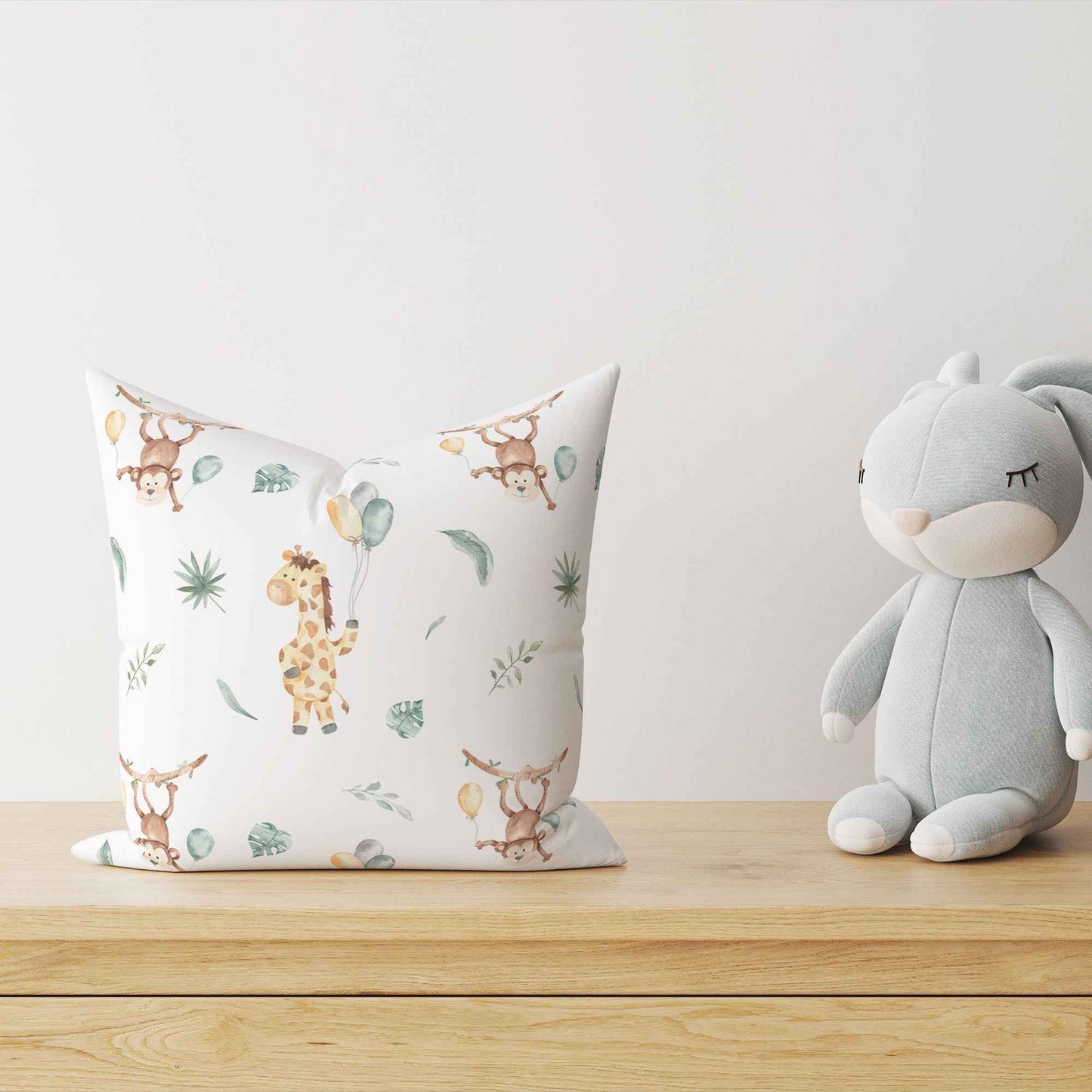 "Affe Giraffe" Premium Kinder Dekokissen