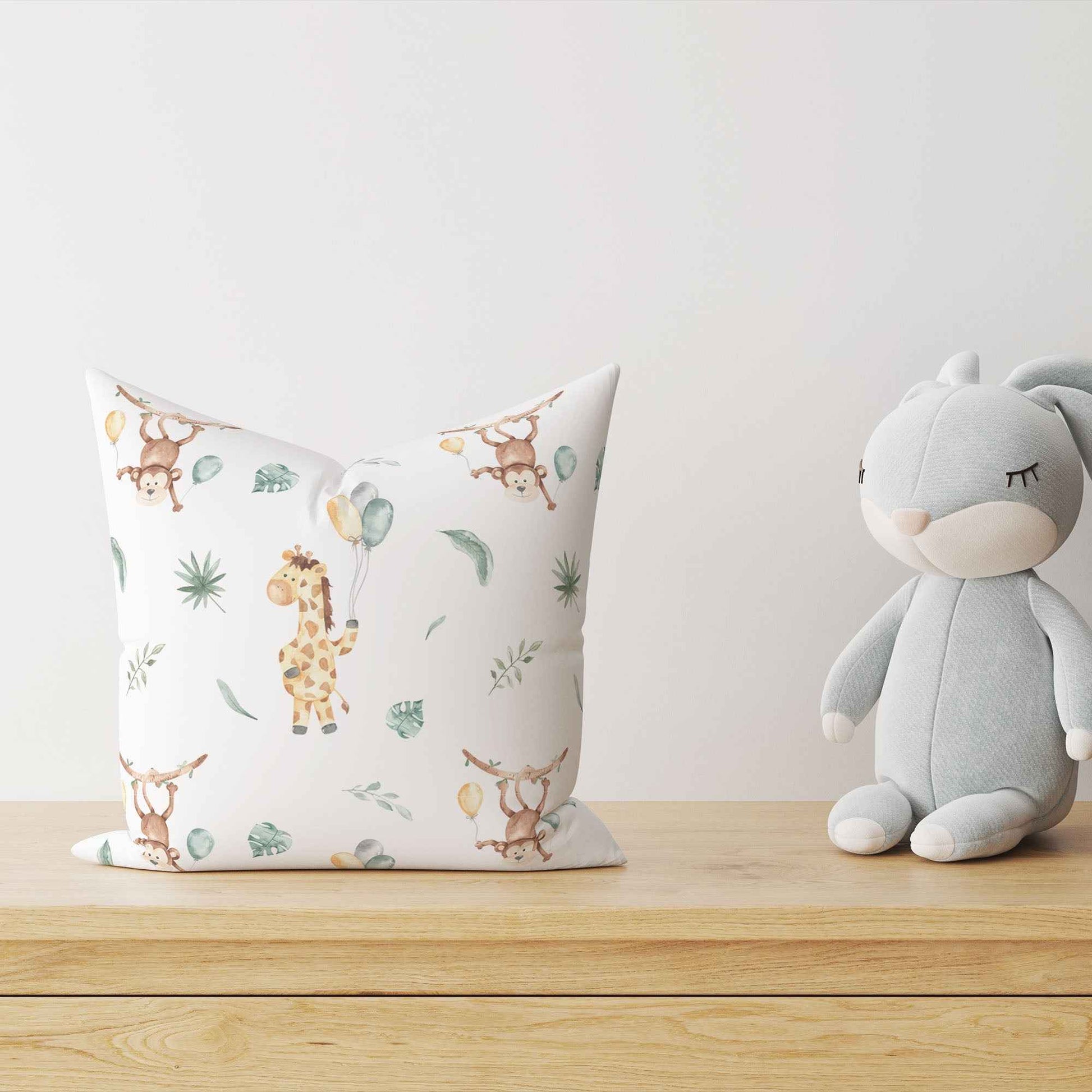 "Affe Giraffe" Premium Kinder Dekokissen