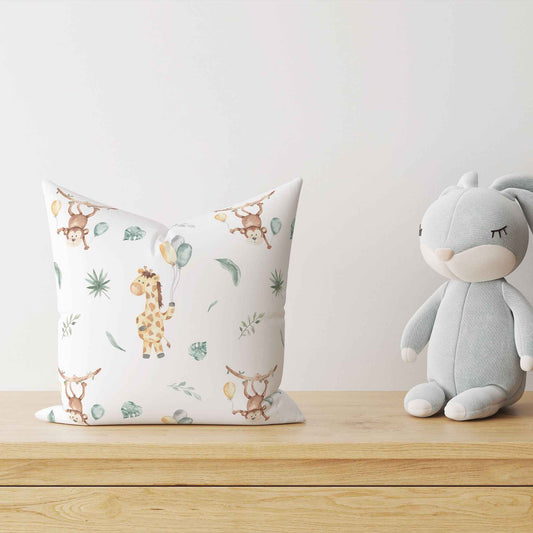 "Affe Giraffe" Premium Kinder Dekokissen