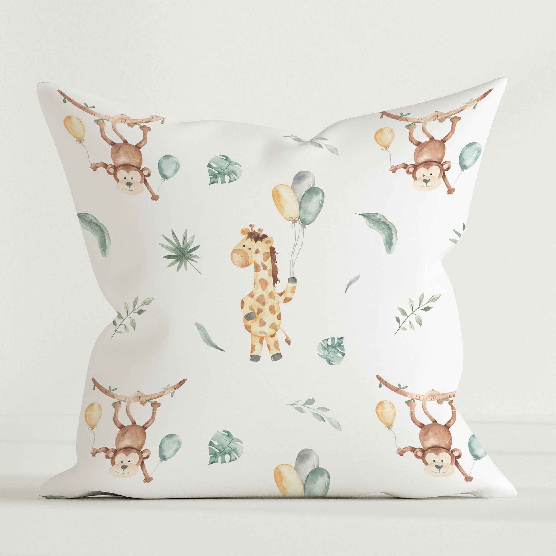 "Affe Giraffe" Premium Kinder Dekokissen