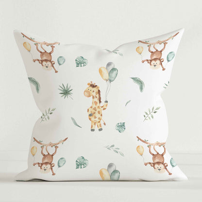 "Affe Giraffe" Premium Kinder Dekokissen