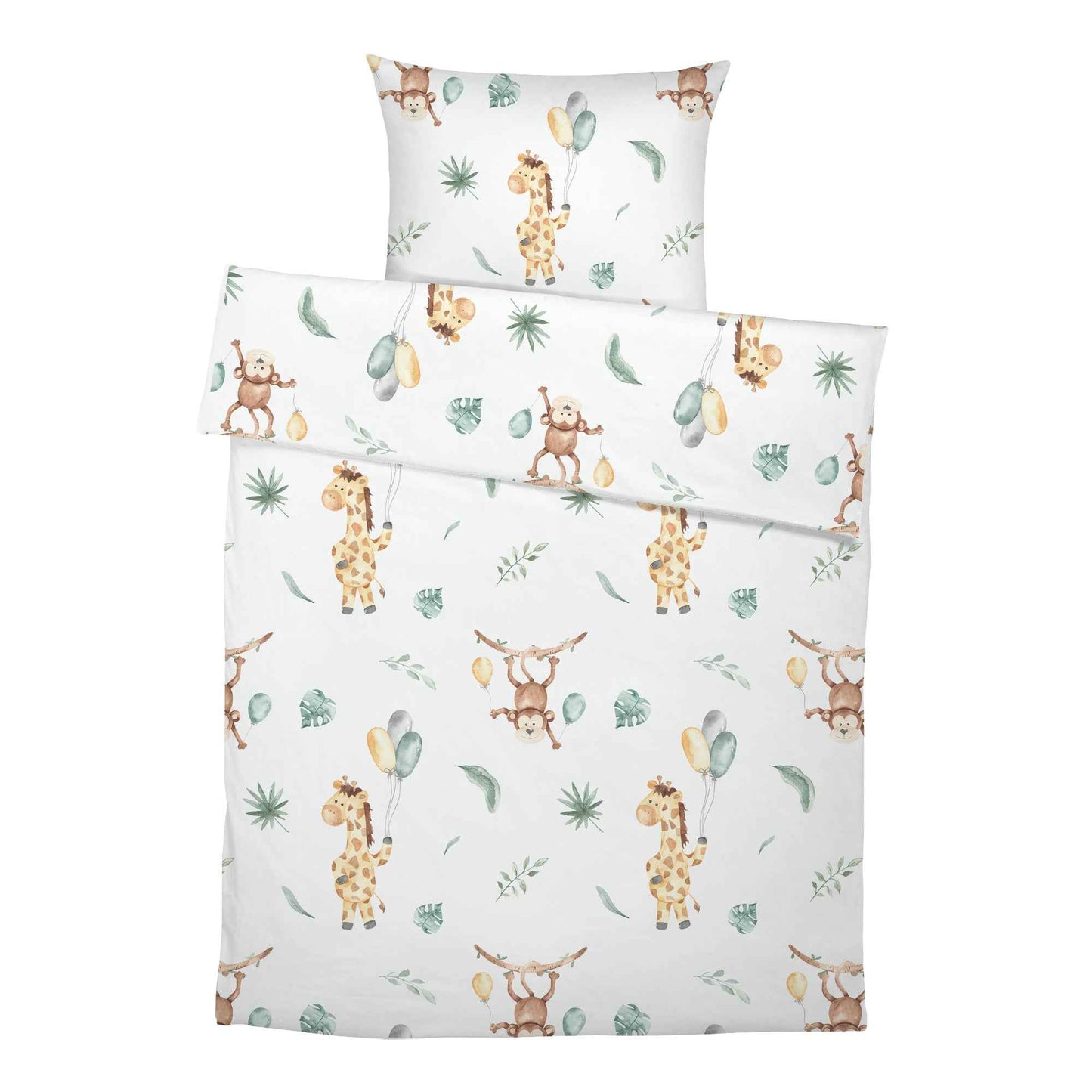 “Affe und Giraffe” Premium Kinderbettwäsche