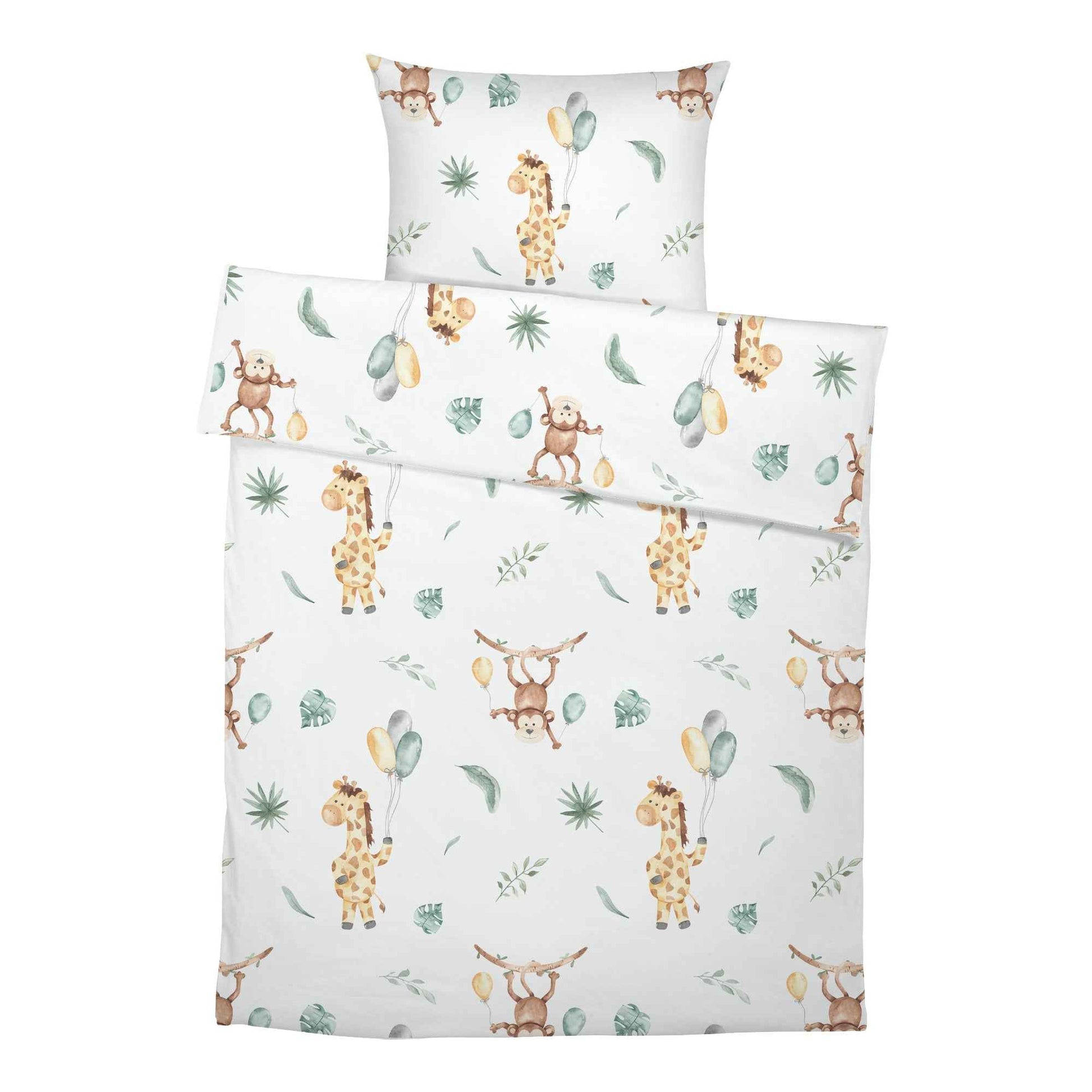 “Affe und Giraffe” Premium Kinderbettwäsche