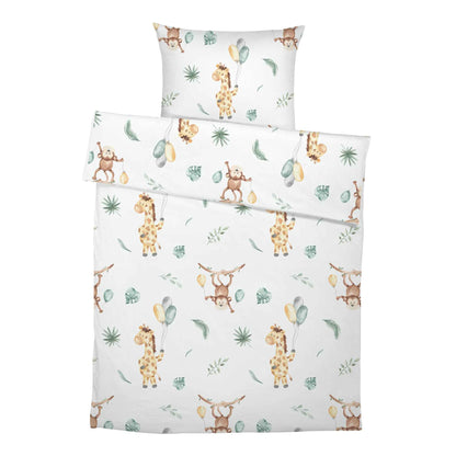 “Affe und Giraffe” Premium Kinderbettwäsche
