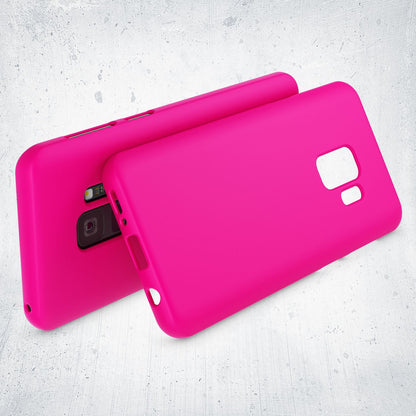 NALIA Neon Silikonhülle für Samsung Galaxy S9 – Soft-Touch & Signal-Neon – NEONSHOCK (Matte Schutzhülle) – Marke aus Berlin