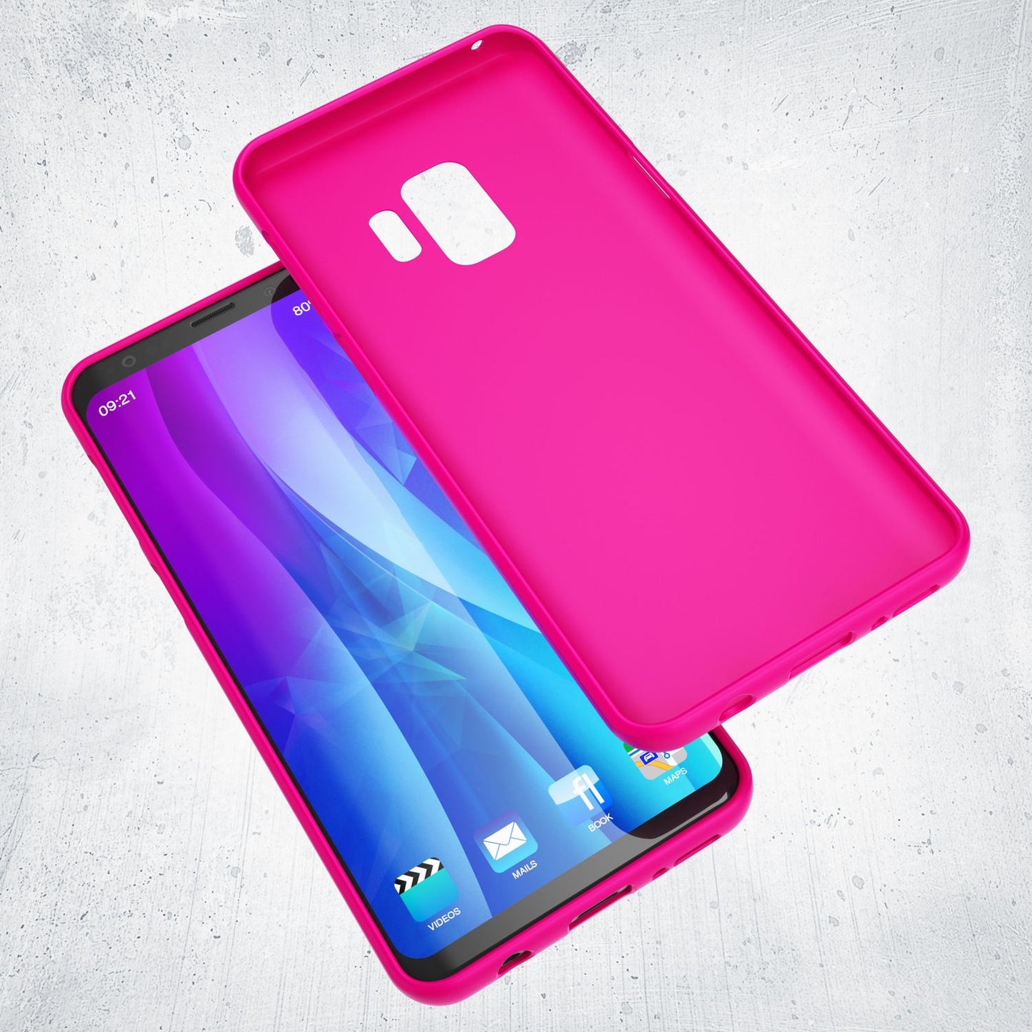 NALIA Neon Silikonhülle für Samsung Galaxy S9 – Soft-Touch & Signal-Neon – NEONSHOCK (Matte Schutzhülle) – Marke aus Berlin