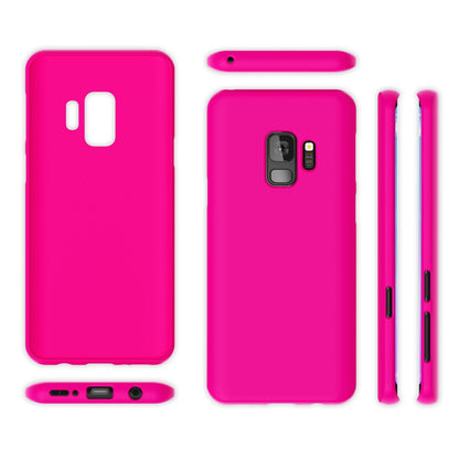 NALIA Neon Silikonhülle für Samsung Galaxy S9 – Soft-Touch & Signal-Neon – NEONSHOCK (Matte Schutzhülle) – Marke aus Berlin