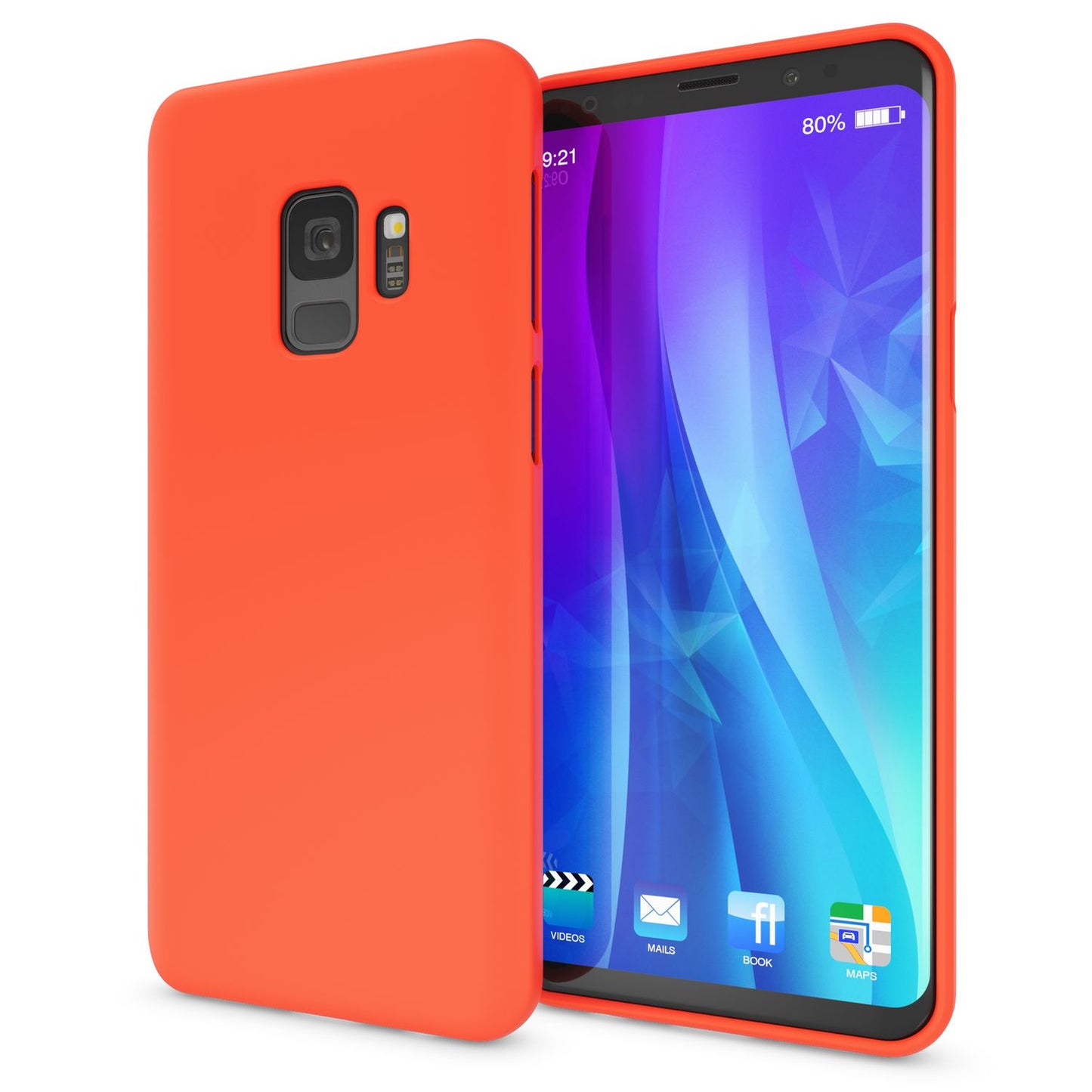 NALIA Neon Silikonhülle für Samsung Galaxy S9 – Soft-Touch & Signal-Neon – NEONSHOCK (Matte Schutzhülle) – Marke aus Berlin
