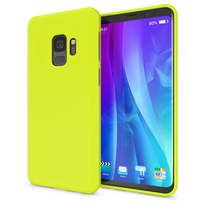 NALIA Neon Silikonhülle für Samsung Galaxy S9 – Soft-Touch & Signal-Neon – NEONSHOCK (Matte Schutzhülle) – Marke aus Berlin