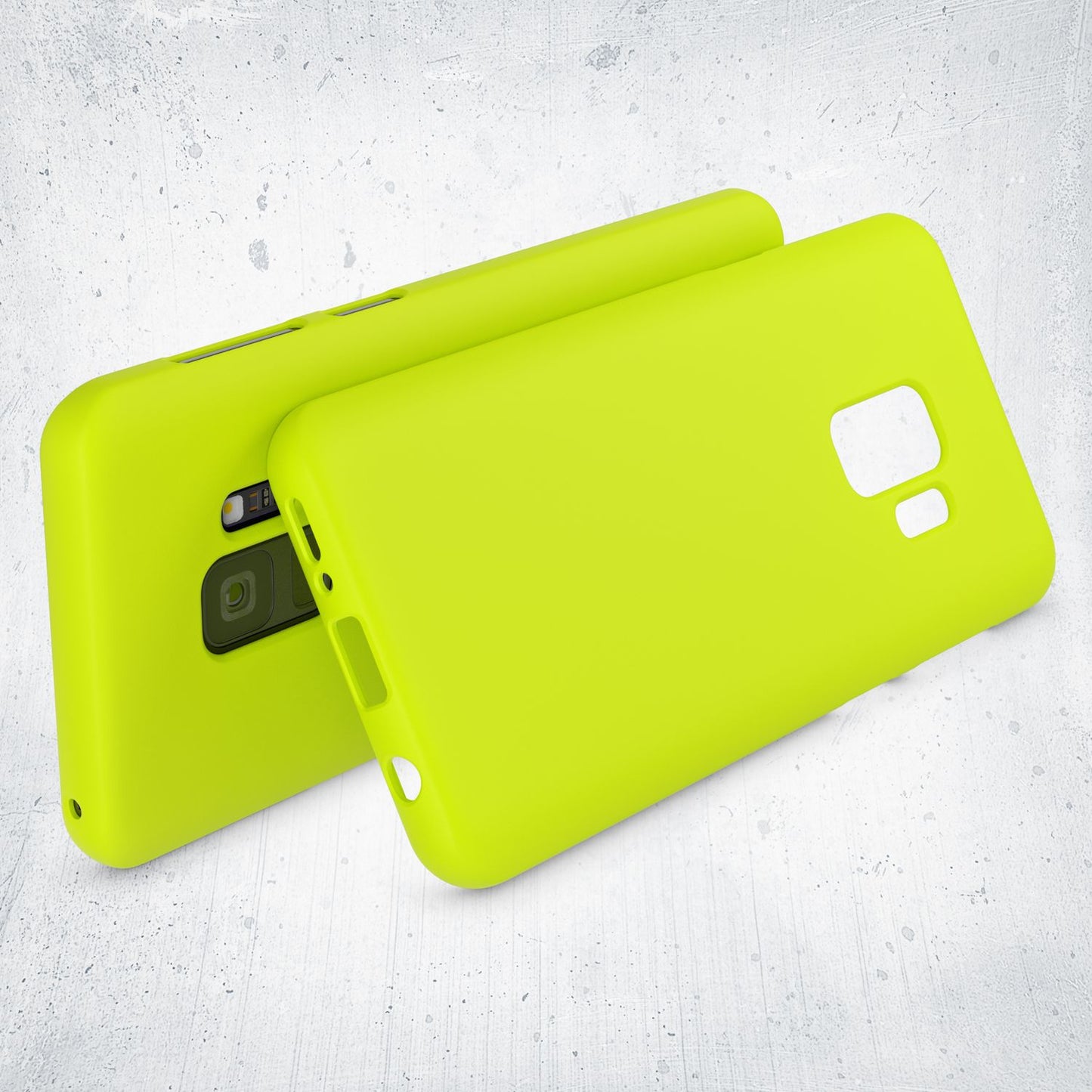 NALIA Neon Silikonhülle für Samsung Galaxy S9 – Soft-Touch & Signal-Neon – NEONSHOCK (Matte Schutzhülle) – Marke aus Berlin