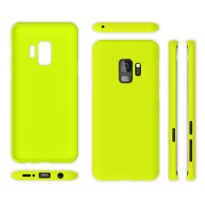 NALIA Neon Silikonhülle für Samsung Galaxy S9 – Soft-Touch & Signal-Neon – NEONSHOCK (Matte Schutzhülle) – Marke aus Berlin