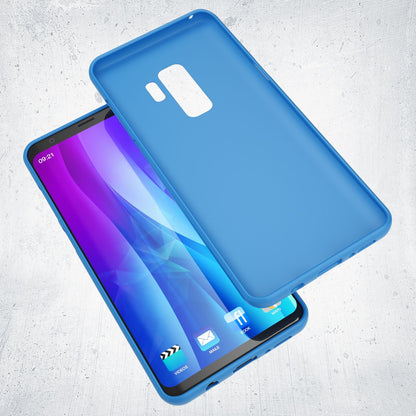 NALIA Neon Silikonhülle für Samsung Galaxy S9 Plus – Soft-Touch & Signal-Neon – NEONSHOCK (Matte Schutzhülle) – Marke aus Berlin